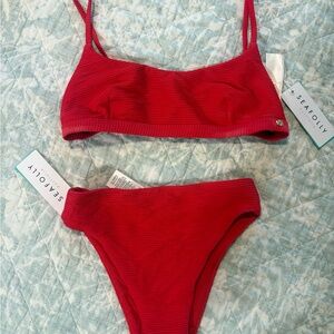Seafolly Bold Red Bikini Set